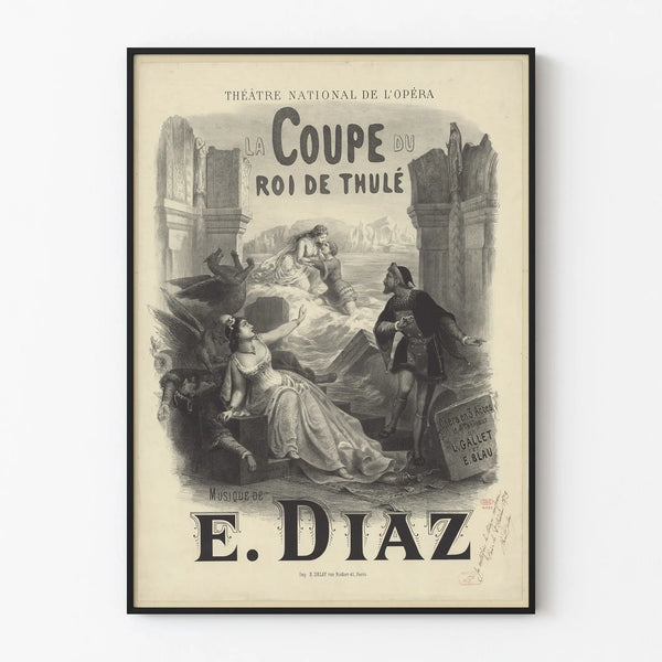 Vintage poster of the opera The King’s Cup of Thulé