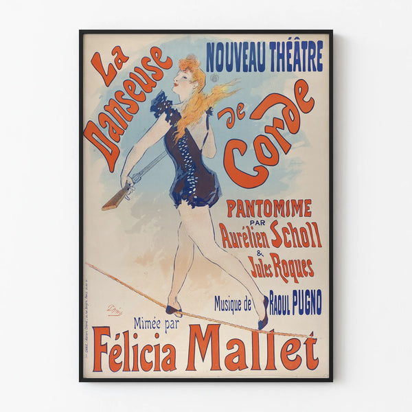 Vintage Poster The Rope Dancer – Theater and Showroom Wall Decoration