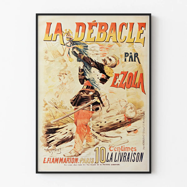 Vintage poster The Debacle by E. Zola - Classic wall decoration