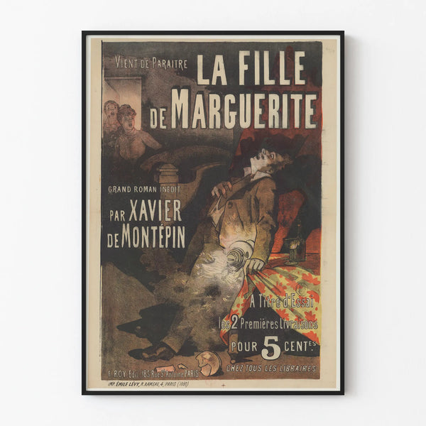Vintage Poster The Daughter of Marguerite - Retro Wall Decoration