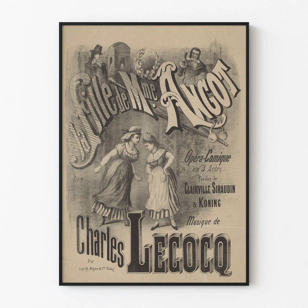 Vintage Poster of Madame Angot's Daughter - Retro Wall Decoration