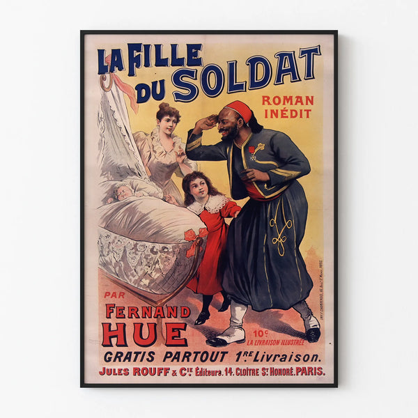 Vintage poster of The Soldier's Girl by Fernand Hue