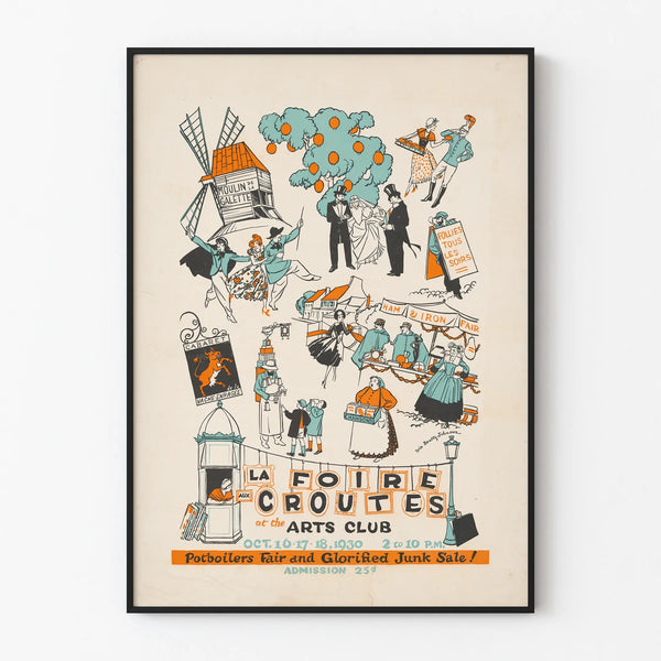 Vintage poster La Foire aux Croûtes - Retro wall decoration