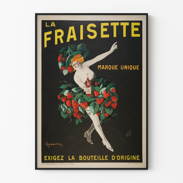 Vintage poster La Fraisette fruity wall decoration