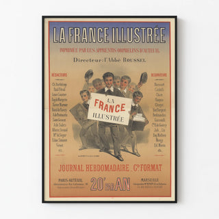 Vintage Poster La France Illustrée by the Orphan Apprentices of Auteuil