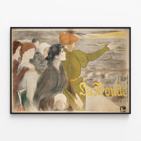 Poster La Fronde - Vintage Feminine Wall Decoration — framed artwork on a wall