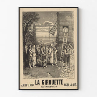 Vintage poster La Girouette - Opéra-Comique in 3 acts