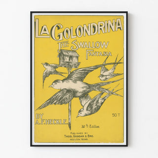 Poster La Golondrina - Vintage illustration of swallows
