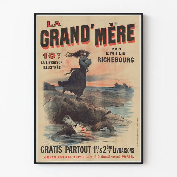 Vintage poster La Grand'Mère by Emile Richebourg