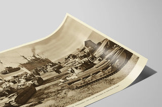 Decorative Historical Poster: Great Britain Keeps Its Word - Tank Embarkation — artwork view