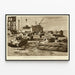 Decorative Historical Poster: Great Britain Keeps Its Word - Tank Embarkation — framed artwork on a wall