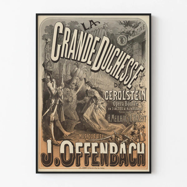 Vintage poster La Grande Duchesse de Gérolstein - Musical wall decoration