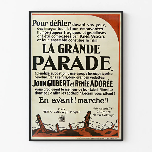 Vintage Poster La Grande Parade King Vidor