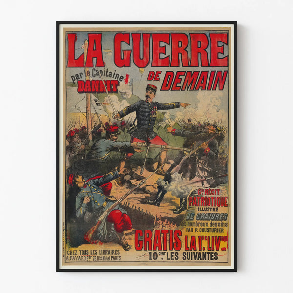 Vintage poster The War of Tomorrow by Captain Danrit