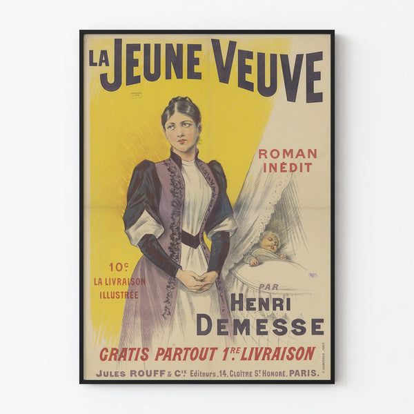 Vintage Poster The Young Widow - Classic Wall Decoration