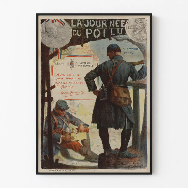 Vintage Poster The Poilu's Day - Historic Wall Decoration