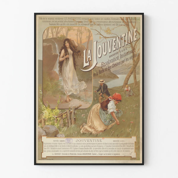 Vintage Poster La Jouventine - Instantaneous Recoloring of Beard and Hair