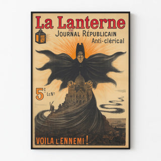 Vintage Poster La Lanterne Journal Républicain Anti-clerical