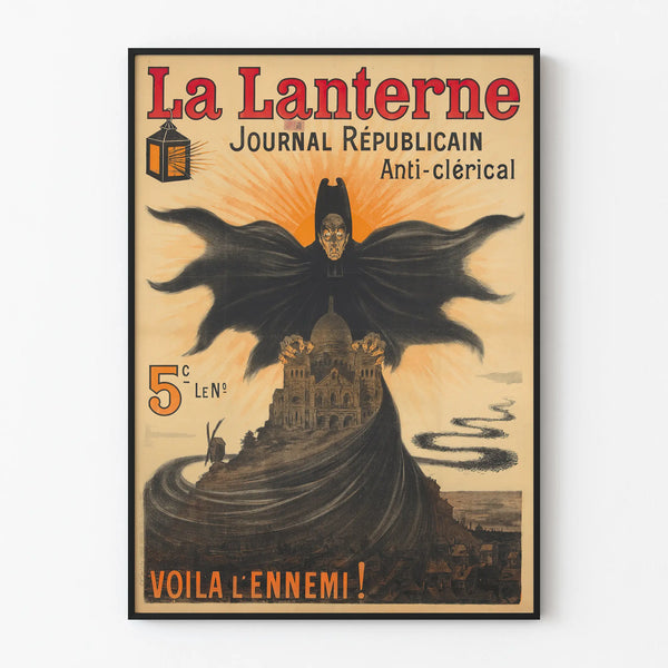 Vintage Poster La Lanterne Journal Républicain Anti-clerical