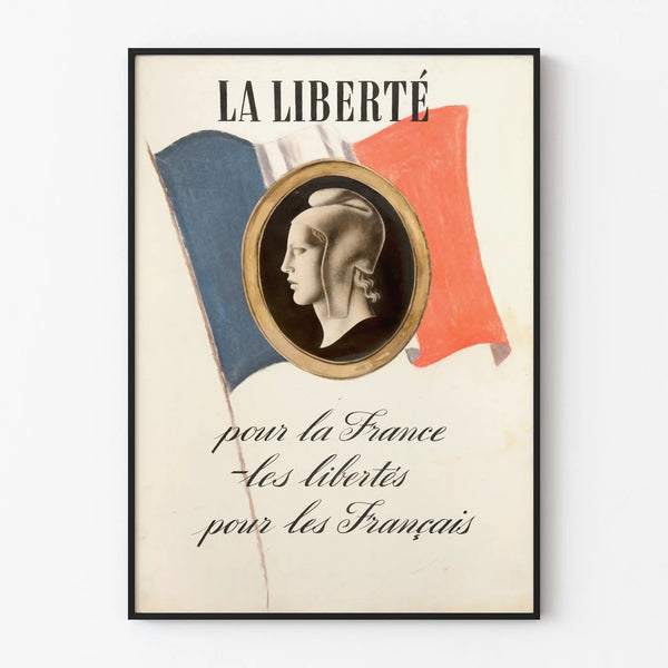 Poster Liberty for France – Patriotic Wall Decoration
