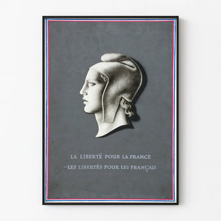 Poster Liberty for France - Patriotic Wall Decoration