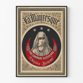 Vintage Poster La Mauresque Fine Champagne Algerian Bordeaux