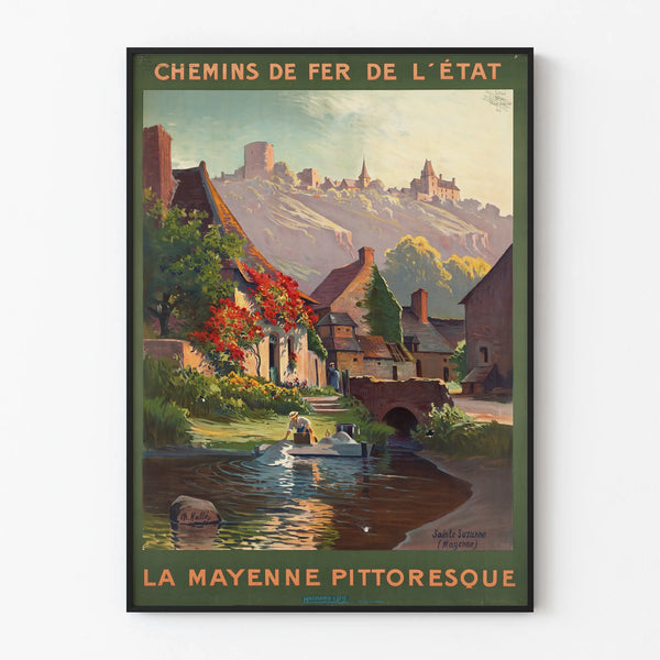 Vintage poster La Mayenne Pittoresque - Retro wall decoration