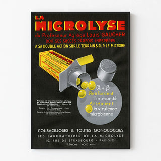 Vintage Medical Poster The Microlysis by Louis Gaucher