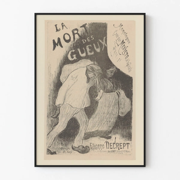 Vintage Poster The Death of the Paupers - Artistic Wall Decoration