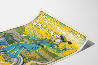 Vintage Poster of La Motocyclette Antoine