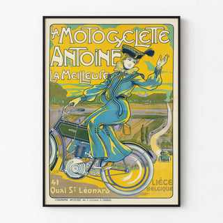 Vintage Poster of La Motocyclette Antoine