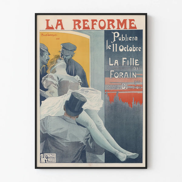 Vintage poster The reform - The fairground girl by Melchior Bonnefois