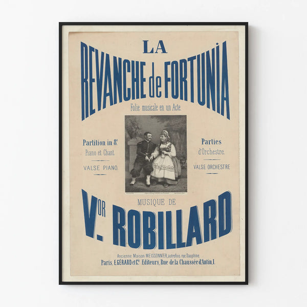 Vintage Poster The Revenge of Fortunia - Musical Wall Decoration