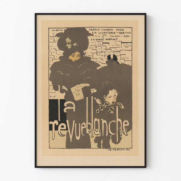 Vintage poster La Revue Blanche, artistic Parisian illustration