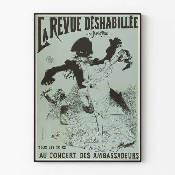 Vintage Poster La Revue Déshabillée - Elegant Wall Decoration