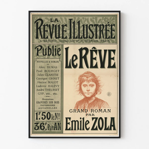 Vintage Poster The Illustrated Review - Émile Zola's Dream