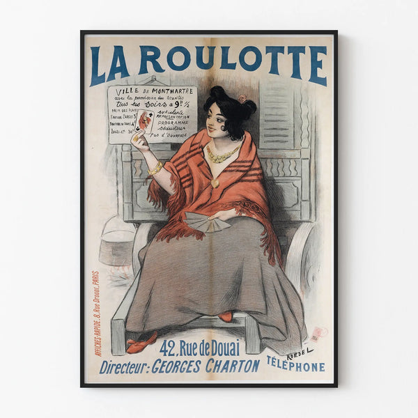 Vintage Poster La Roulotte Montmartre - Artistic Wall Decoration