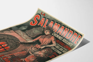 Vintage Poster The Salamander Moving Fireplace