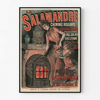 Vintage Poster The Salamander Moving Fireplace