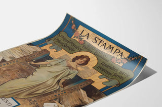 Vintage poster of La Stampa Italian political newspaper