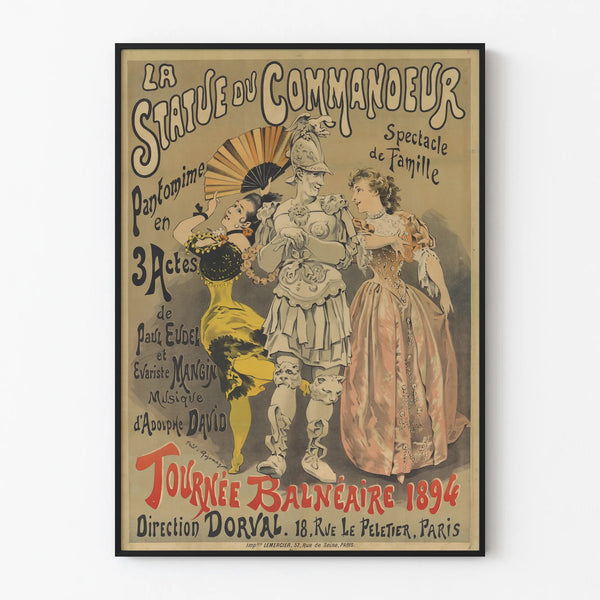 Vintage poster The Statue of the Commander - Retro wall decoration 1894