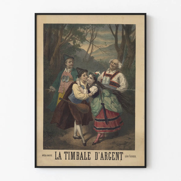 Vintage poster of the operetta La Timbale d'Argent