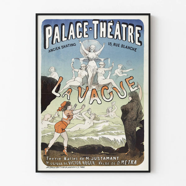 Vintage poster wall decoration Palace Theatre La Vague