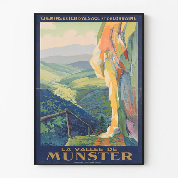 Vintage Poster of the Munster Valley - Alsace and Lorraine Railways