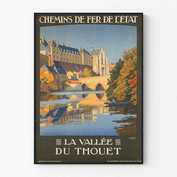 Vintage Poster The Valley of the Thouet - Handmade Wall Decoration