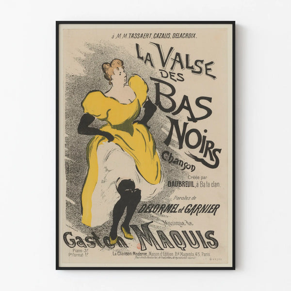Vintage poster The Waltz of the Black Bottoms as wall decoration