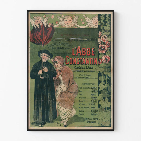 Vintage Poster L'Abbé Constantin, Comedy in 3 Acts