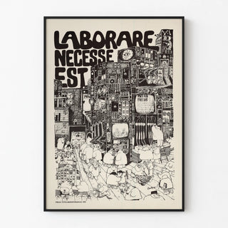 Screen-Printed Poster Laborare Necesse Est 1976