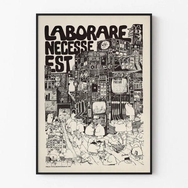Screen-Printed Poster Laborare Necesse Est 1976