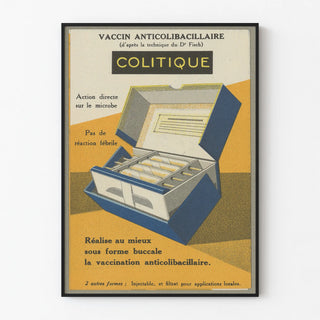 Vintage poster for anti-typhoid vaccination